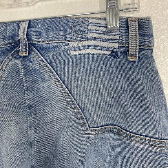 Revice Jeans Womens 30 Blue High Rise Flare Star Back Panel Seamed Stretch Denim - Picture 7 of 16